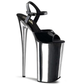 Pleaser Sandalette BEYOND-009 Schwarz Siber Chrom EU-41 /...