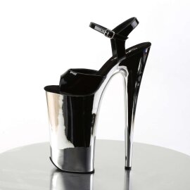 Pleaser Sandalette BEYOND-009 Schwarz Siber Chrom EU-41 / US-11
