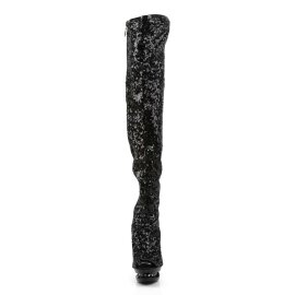 Pleaser Overknee Stiefel BLONDIE-R-3011 Schwarz EU-35 / US-5