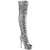 Pleaser Overknee Stiefel BLONDIE-R-3011 Silber Multi Strass Chrom EU-38 / US-8