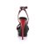 Pleaser Sandalette BLONDIE-631-2 Schwarz Rot EU-35 / US-5