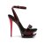 Pleaser Sandalette BLONDIE-631-2 Schwarz Rot EU-35 / US-5