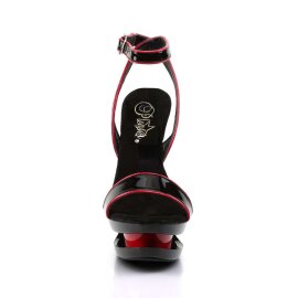 Pleaser Sandalette BLONDIE-631-2 Schwarz Rot EU-36 / US-6