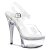 Pleaser Sandalette CAPTIVA-608 Transparent Silber EU-35 / US-5
