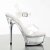 Pleaser Sandalette CAPTIVA-608 Transparent Silber EU-35 / US-5