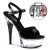 Pleaser Sandalette CAPTIVA-609 Schwarz Transparent EU-35 / US-5