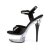 Pleaser Sandalette CAPTIVA-609 Schwarz Transparent EU-35 / US-5