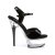 Pleaser Sandalette CAPTIVA-609 Schwarz Transparent EU-35 / US-5