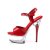 Pleaser Sandalette CAPTIVA-609 Transparent Rot EU-35 / US-5