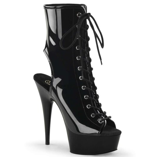 Pleaser Stiefelette DELIGHT-1016 Schwarz EU-42 / US-12