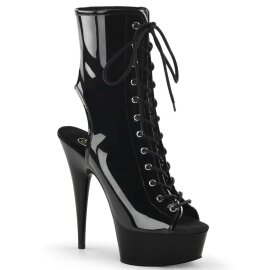 Pleaser Stiefelette DELIGHT-1016 Schwarz EU-39 / US-9