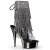 Pleaser Stiefelette DELIGHT-1017RSF Transparent Silber-Schwarz Chrom EU-35 / US-5