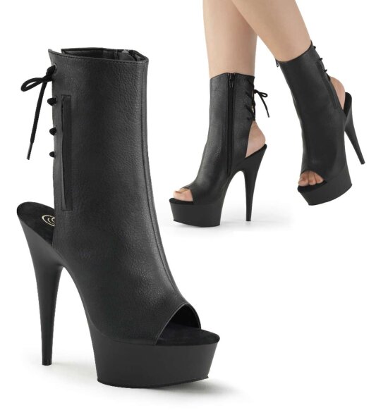 Pleaser Stiefelette DELIGHT-1018 Schwarz EU-42 / US-12