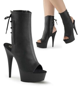 Pleaser Stiefelette DELIGHT-1018 Schwarz EU-42 / US-12