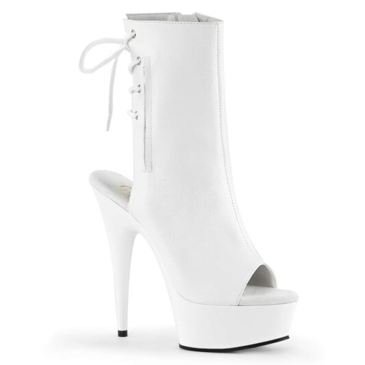 Pleaser Stiefelette DELIGHT-1018 Weiß EU-35 / US-5