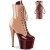 Pleaser ADORE-1020DC Plateau Stiefeletten Lack Beige Burgundrot
