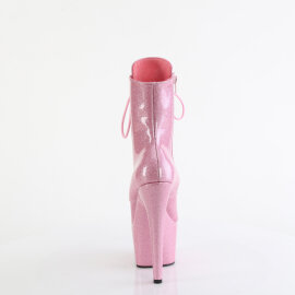 Pleaser ADORE-1020GP Plateau Stiefeletten Lack Glitter Baby Pink
