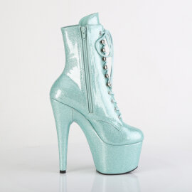 Pleaser ADORE-1020GP Plateau Stiefeletten Lack Glitter Mintgrün
