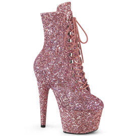 Pleaser ADORE-1020GWR Plateau Stiefeletten Glitter Pink