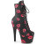 Pleaser ADORE-1020KISSES Plateau Stiefeletten Kunstleder Schwarz