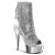 Pleaser Stiefelette DELIGHT-1018G Silber Glitter Chrom EU-35 / US-5
