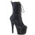 Pleaser ADORE-1040SPF Plateau Stiefeletten Stoff Snakeprint Schwarz