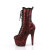 Pleaser ADORE-1040SPF Plateau Stiefeletten Stoff Metallic Snakeprint Rot