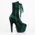 Pleaser ADORE-1045VEL Plateau Stiefeletten Samt Grün