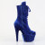 Pleaser ADORE-1045VEL Plateau Stiefeletten Samt Blau