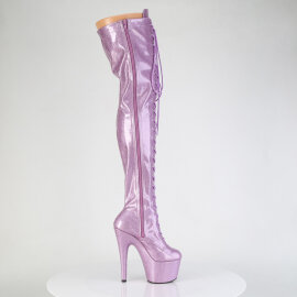 Pleaser ADORE-3020GP Plateau Overknee Stiefel Lack Glitter Lila