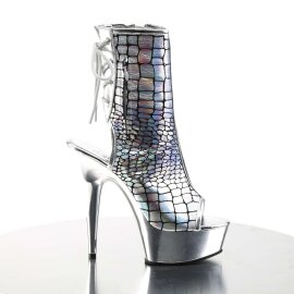 Pleaser Stiefelette DELIGHT-1018HG Silber Hologram Chrom EU-35 / US-5