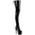 Pleaser ADORE-4000SLT Plateau Overknee Stiefel Lack Schwarz