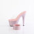 Pleaser BEJEWELED-712RS Plateau Pantoletten Clear Strass Baby Pink
