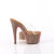 Pleaser BEJEWELED-712RS Plateau Pantoletten Clear Strass Braun