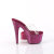 Pleaser BEJEWELED-712RS Plateau Pantoletten Clear Strass Pink