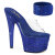 Pleaser BEJEWELED-712RS Plateau Pantoletten Clear Strass Blau