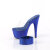 Pleaser BEJEWELED-712RS Plateau Pantoletten Clear Strass Blau