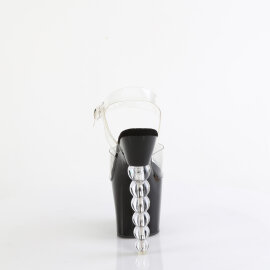 Pleaser BLISS-708 Plateau Sandaletten Clear Schwarz