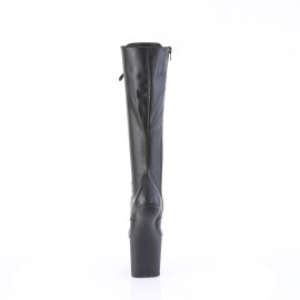Pleaser CRAZE-2023 Plateau Kniestiefel Kunstleder Schwarz