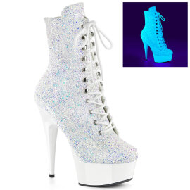 Pleaser DELIGHT-1020LG Plateau Stiefeletten Glitter Neon...