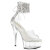 Pleaser DELIGHT-624RS Plateau Sandaletten Clear Strass Transparent Silber