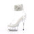 Pleaser DELIGHT-624RS Plateau Sandaletten Clear Strass Transparent Silber