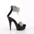 Pleaser DELIGHT-627RS Plateau Sandaletten Clear Strass Schwarz