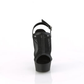 Pleaser DELIGHT-636 Plateau Sandaletten Kunstleder Mesh...