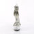 Pleaser DELIGHT-641 Plateau Sandaletten Stoff Clear Silber