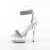 Pleaser DELIGHT-641 Plateau Sandaletten Stoff Clear Silber