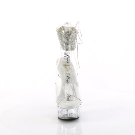 Pleaser DELIGHT-691-2RS Plateau Sandaletten Clear Strass...