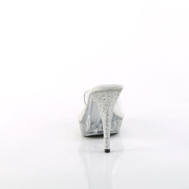 Fabulicious ELEGANT-401 Plateau Pantoletten Clear
