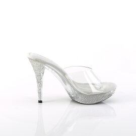 Fabulicious ELEGANT-401 Plateau Pantoletten Clear
