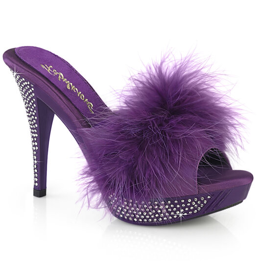 Fabulicious ELEGANT-401F Plateau Pantoletten Kunstleder Lila